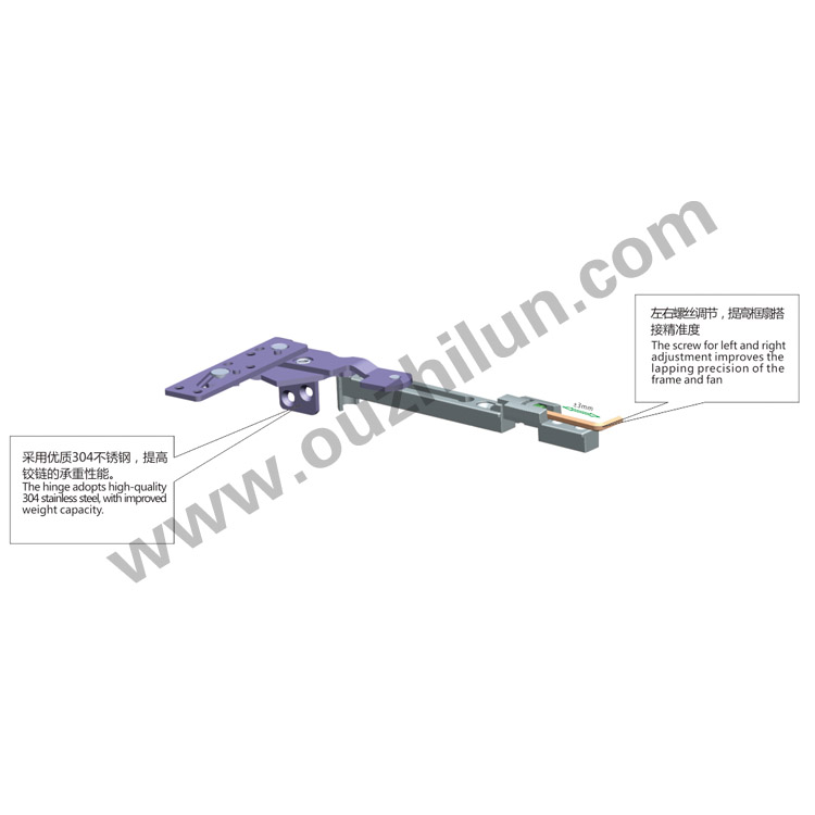 塑钢隐形铰链OHL.JL-004A(分左右)