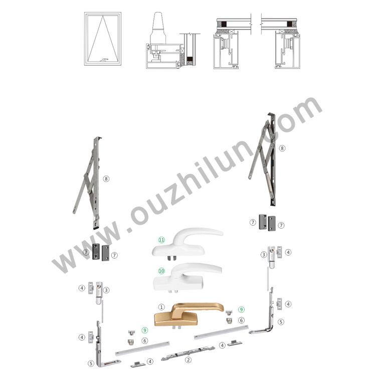 MQ300系列幕墙上悬窗